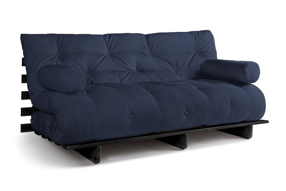 Rozkládací pohovka 180x200 - Slim Basic Black - Pascall Futon Námořnická modrá