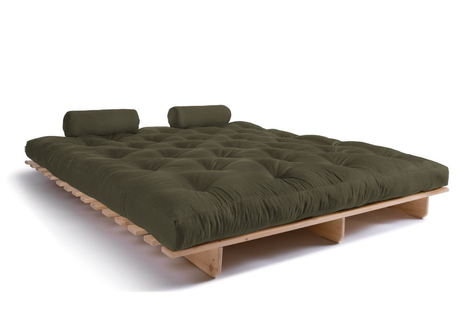 Rozkládací pohovka 180x200 - Slim Comfort Classic - Pascall Futon Khaki