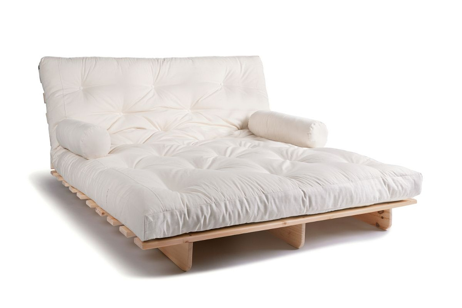 Rozkládací pohovka 160x200 - Slim Exclusive Classic - Pascall Futon Ecru
