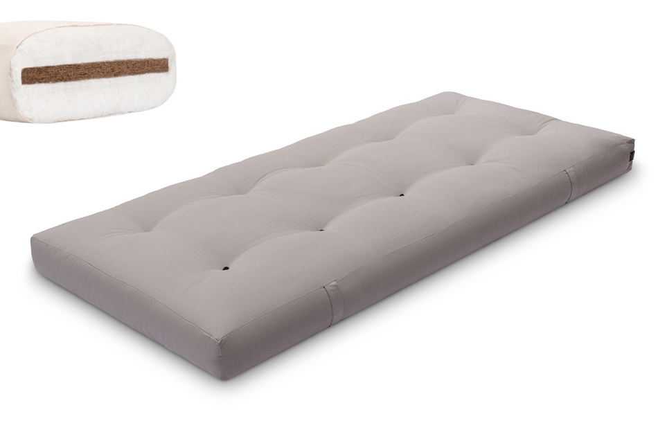 Futon Pascall Medium Coco - Matrace 90x200 Grey - přírodní s kokosem