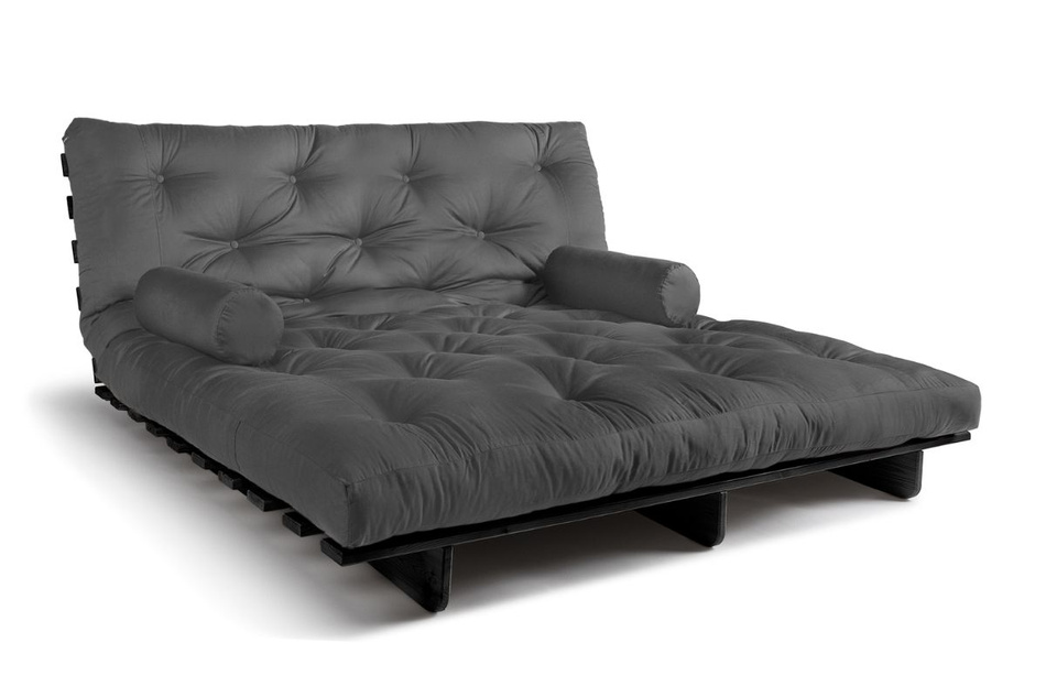 Rozkládací pohovka 180x200 - Slim Exclusive Black - Pascall Futon Grey