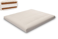 Matrace 180x200 přírodní s vlnou, latexem a 2x kokosem - Futon Pascall Comfort Wool Hard Ecru