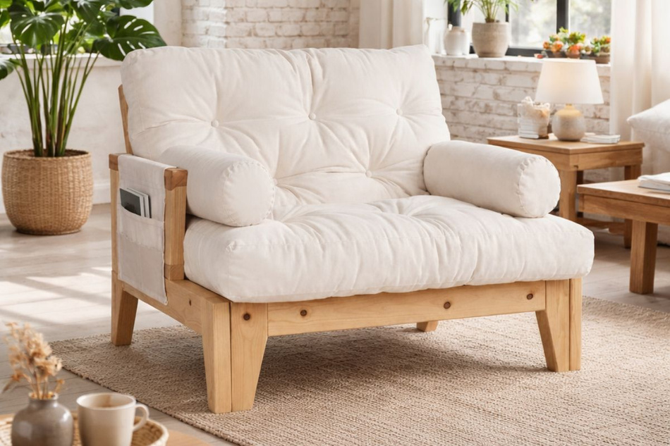 Křeslo Sakura - Pascall Futon Ecru
