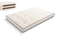 Matrace 140x200 přírodní s kokosem - Futon Pascall Medium Duo Coco Kedro Ecru