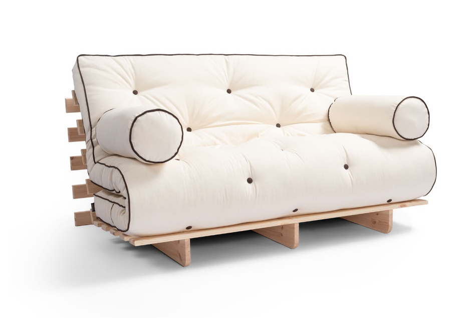 Rozkládací pohovka 140x200 - Slim Comfort Kedro Classic - Pascall Futon Ecru