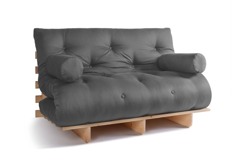 Rozkládací pohovka 140x200 - Slim Exclusive Classic - Pascall Futon Grey