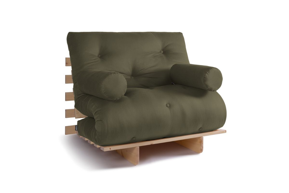 Rozkládací pohovka 90x200 - Slim Exclusive Classic - Pascall Futon Khaki