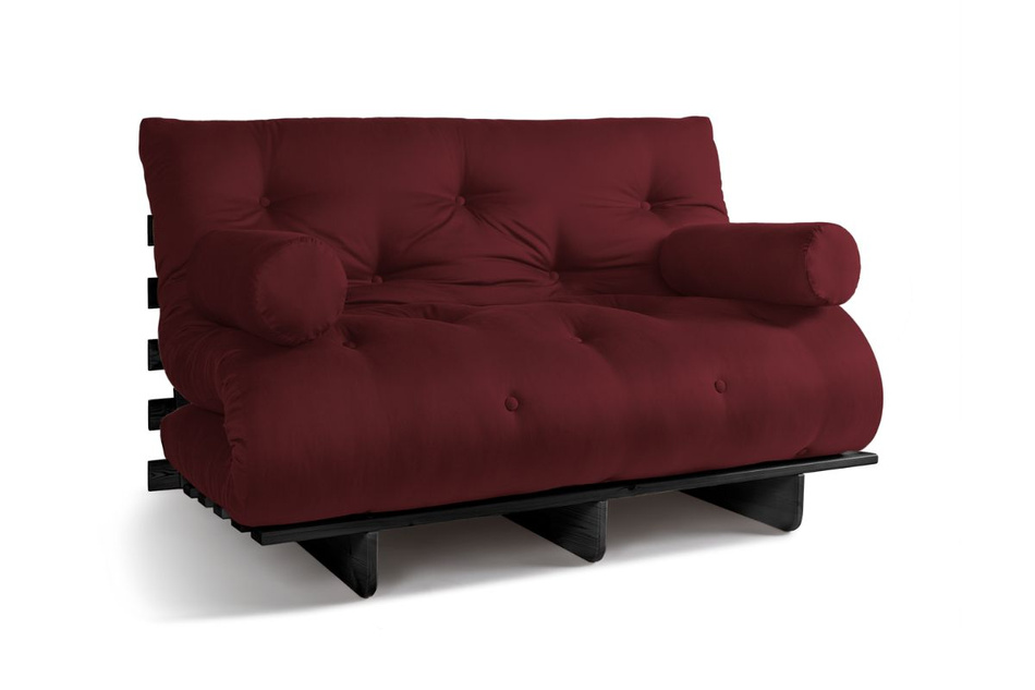 Rozkládací pohovka 140x200 - Slim Basic Black - Pascall Futon Maroon