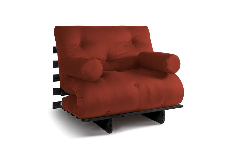 Rozkládací pohovka 90x200 - Slim Basic Black - Pascall Futon Zednické práce
