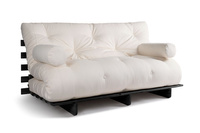 Rozkládací pohovka 160x200 - Slim Basic Black - Pascall Futon Ecru