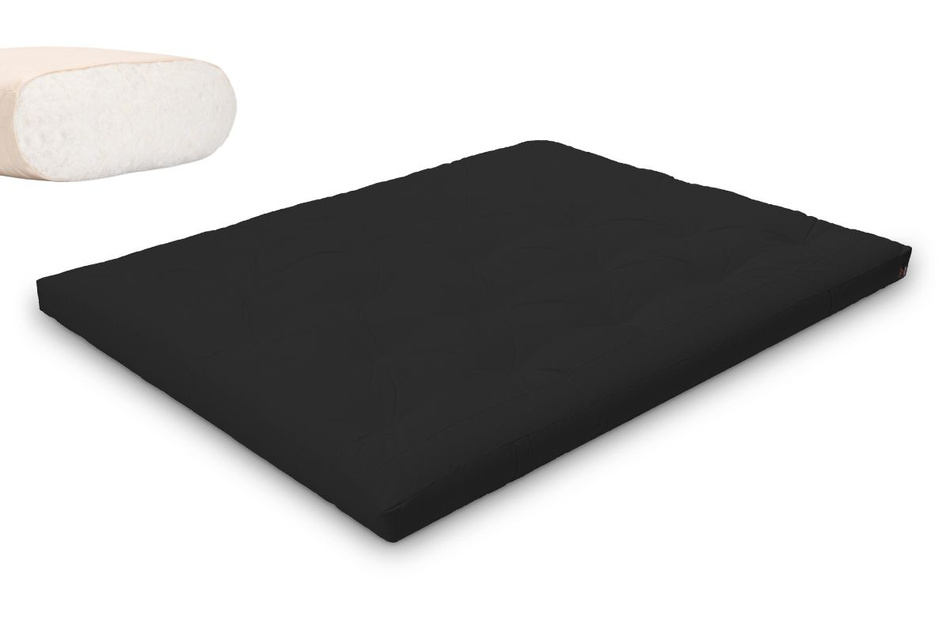 Matrace 160x200 přírodní - Futon Pascall Slim Natural Černá