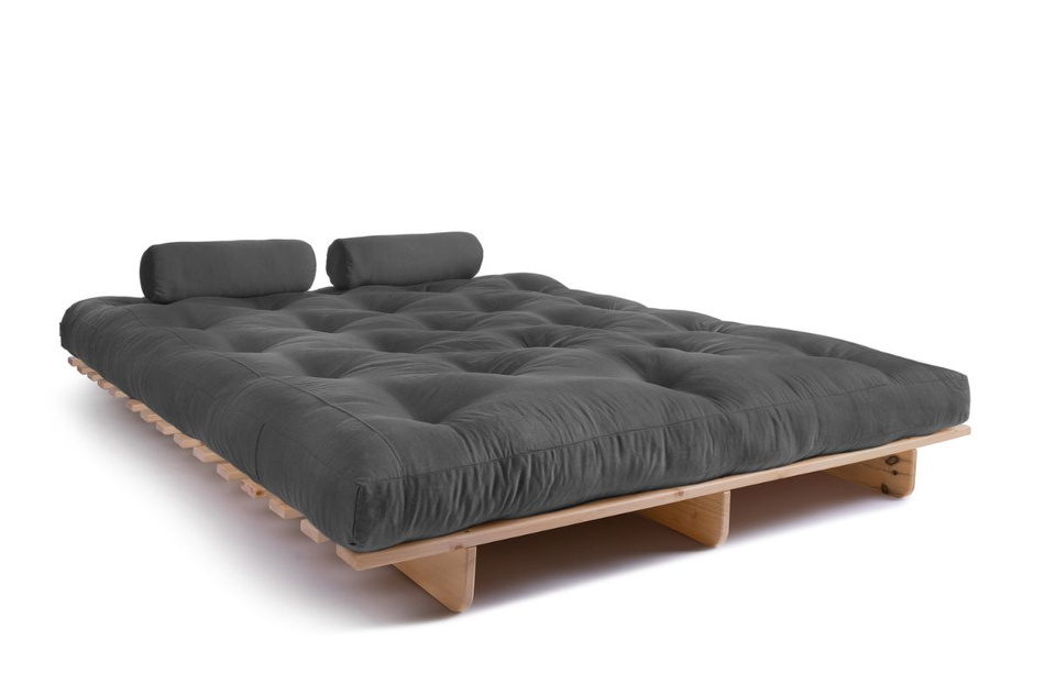 Rozkládací pohovka 160x200 - Slim Comfort Classic - Pascall Futon Grey