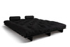 Rozkládací pohovka 180x200 - Slim Basic Black - Pascall Futon Černá barva