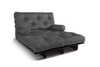 Rozkládací pohovka 120x200 - Slim Exclusive Black - Pascall Futon Grey