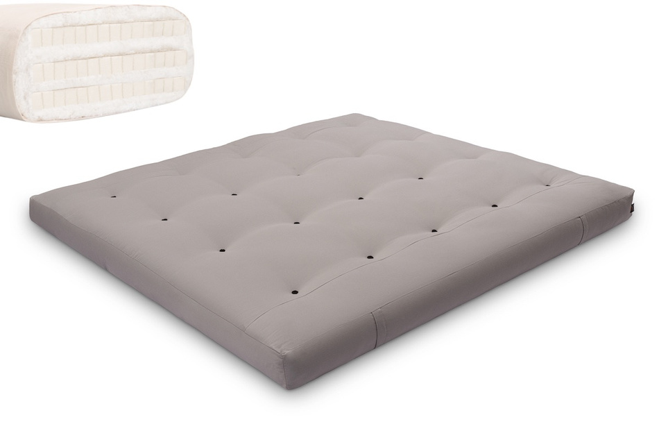 Matrace 180x200 přírodní s latexem - Futon Pascall Comfort Trio Latex Grey