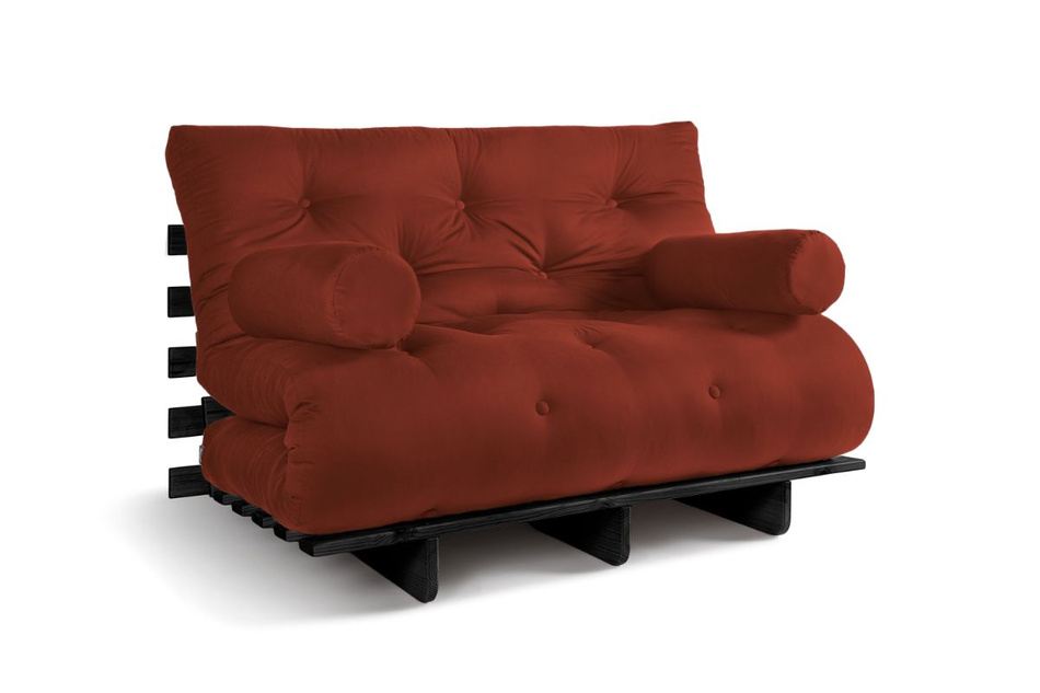 Rozkládací pohovka 120x200 - Slim Basic Black - Pascall Futon Zdění