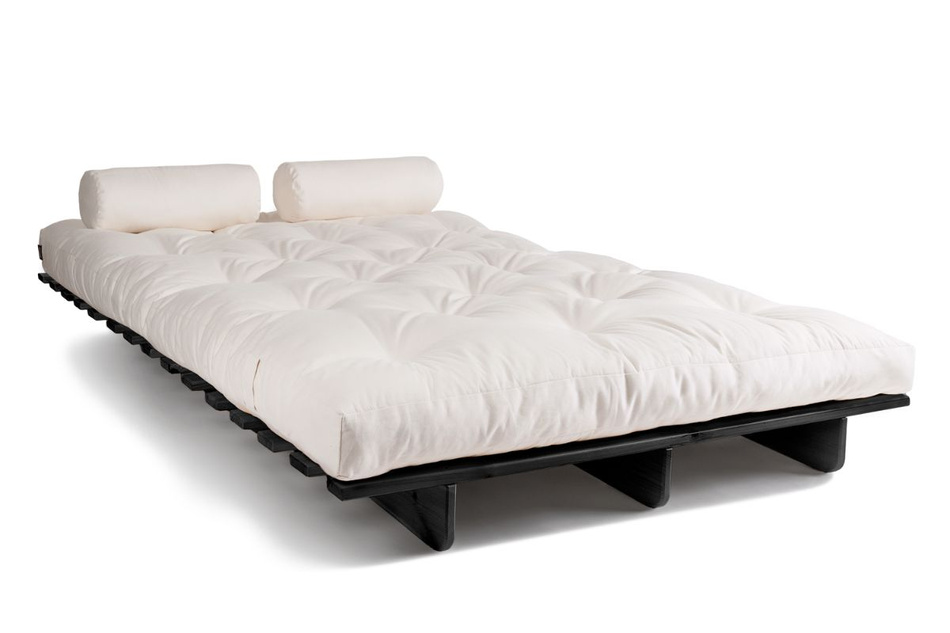 Rozkládací pohovka 140x200 - Slim Basic Black - Pascall Futon Ecru