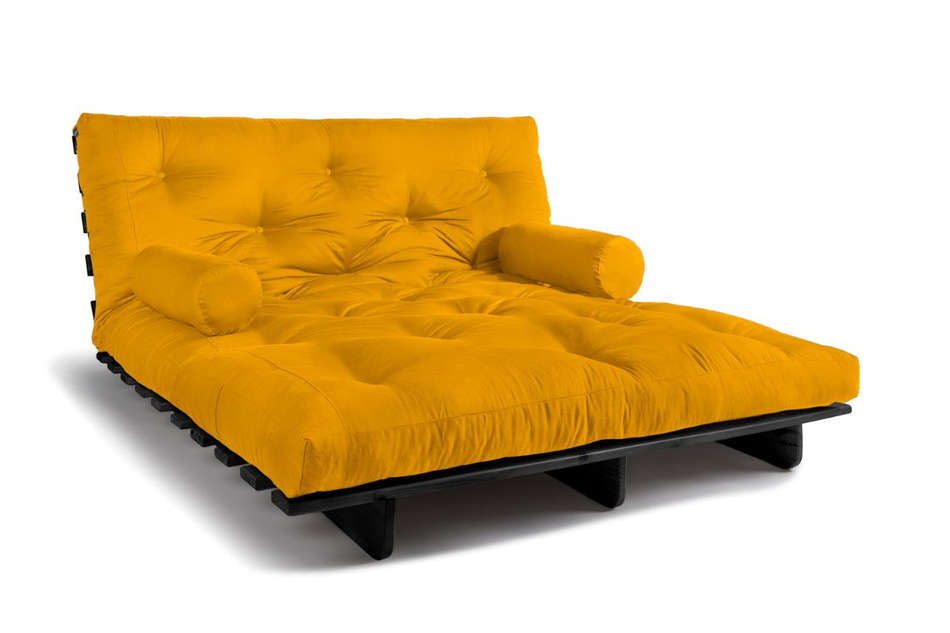 Rozkládací pohovka 160x200 - Slim Comfort Black - Pascall Futon Honey