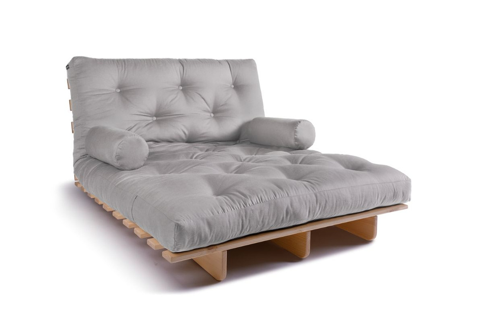 Rozkládací pohovka 120x200 - Slim Basic Classic - Pascall Futon Popel holubice