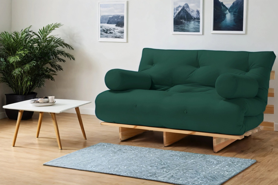 Rozkládací pohovka 140x200 - Slim Basic Black - Pascall Futon Maroon