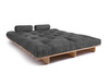 Rozkládací pohovka 160x200 - Slim Basic Classic - Pascall Futon Grey