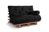Rozkládací pohovka 120x200 - Slim Basic Classic - Pascall Futon Černá barva