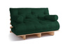 Rozkládací pohovka 140x200 - Slim Comfort Classic - Pascall Futon Bottle Green