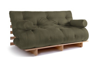 Rozkládací pohovka 160x200 - Slim Exclusive Classic - Pascall Futon Khaki
