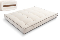 Matrace 160x200 přírodní s kokosem a 2x latex - Futon Pascall Comfort Relax Kedro Ecru