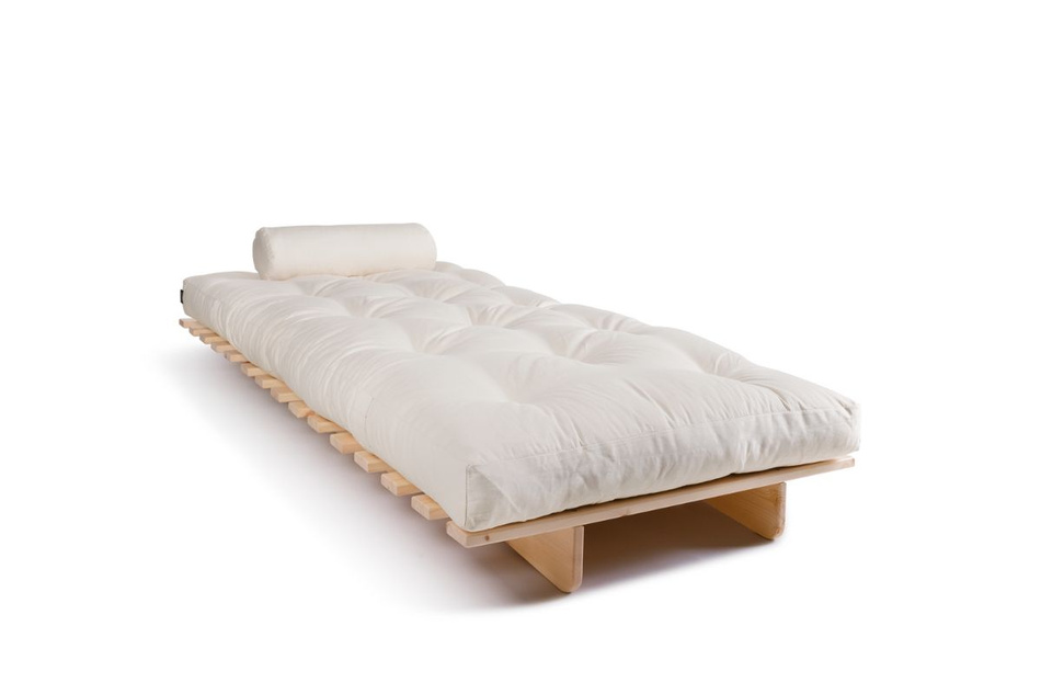 Rozkládací pohovka 90x200 - Slim Basic Classic - Pascall Futon Ecru