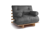 Rozkládací pohovka 90x200 - Slim Exclusive Classic - Pascall Futon Grey