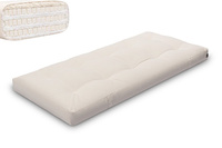 Matrace 90x200 přírodní s latexem - Futon Pascall Comfort Trio Latex Wool Ecru