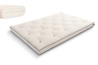 Matrace 120x200 přírodní s latexem - Futon Pascall Slim Duo Latex Kedro Ecru