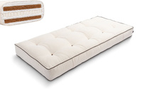 Matrace 90x200 přírodní s latexem a 2x kokosem - Futon Pascall Comfort Relax Hard Kedro Ecru