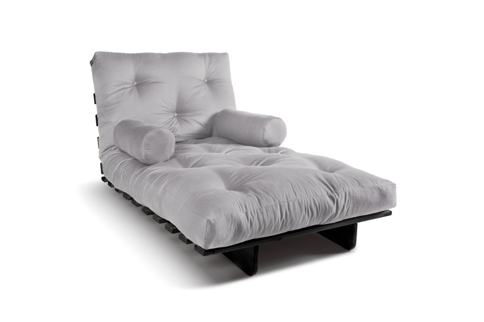Rozkládací pohovka 90x200 - Slim Comfort Black - Pascall Futon Popel holubice
