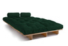 Rozkládací pohovka 140x200 - Slim Comfort Classic - Pascall Futon Bottle Green