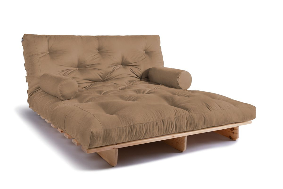 Rozkládací pohovka 160x200 - Slim Basic Classic - Pascall Futon Béžová barva