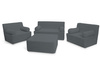 Flexio pouffe 85x85 - Pascall - manšestr antracitový