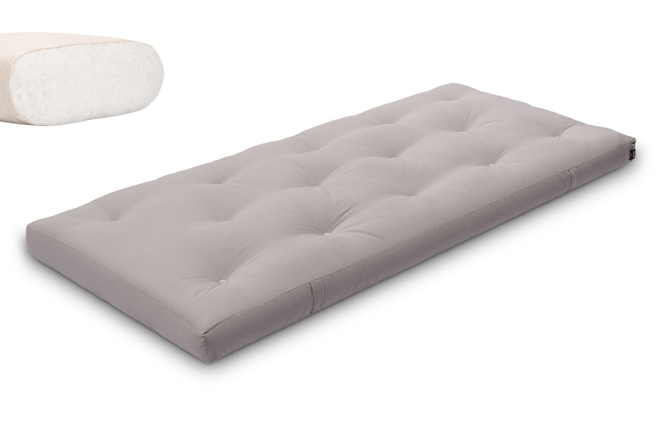 Matrace 90x200 přírodní - Futon Pascall Slim Natural Grey