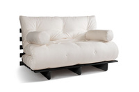 Rozkládací pohovka 140x200 - Slim Comfort Black - Pascall Futon Ecru