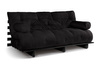 Rozkládací pohovka 180x200 - Slim Basic Black - Pascall Futon Černá barva