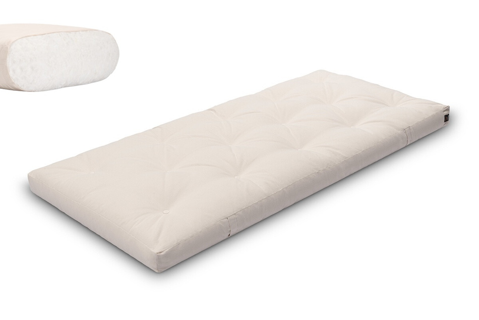Matrace 90x200 přírodní - Futon Pascall Slim Natural Ecru