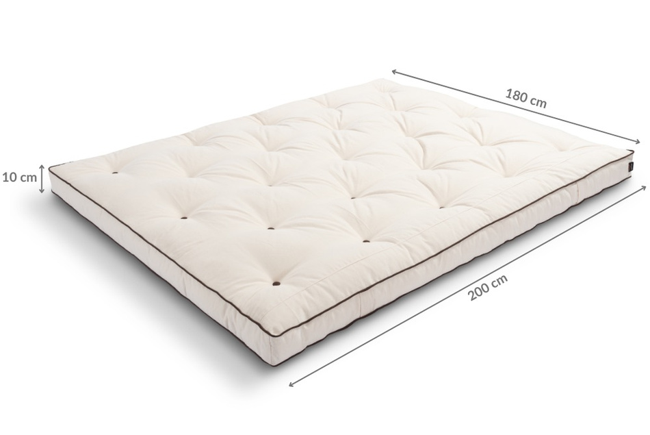 Matrace 180x200 přírodní s latexem - Futon Pascall Slim Duo Latex Kedro Ecru
