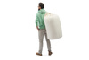 Futon Pascall Travel Natural - Matrace 140x200 Khaki - přírodní