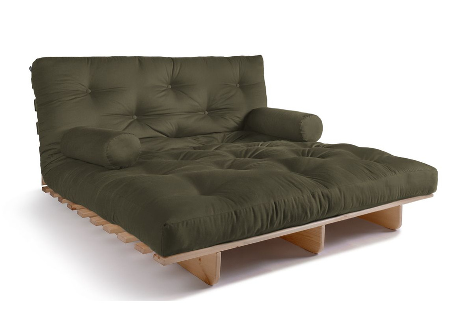 Rozkládací pohovka 140x200 - Slim Exclusive Classic - Pascall Futon Khaki