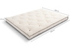 Matrace 180x200 přírodní s latexem - Futon Pascall Slim Duo Latex Kedro Ecru