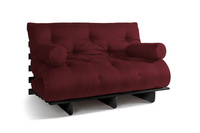 Rozkládací pohovka 140x200 - Slim Comfort Black - Pascall Futon Maroon