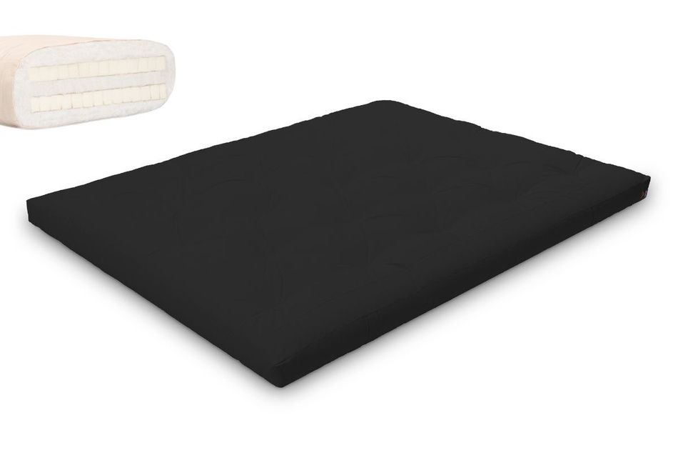 Matrace 160x200 přírodní s latexem - Futon Pascall Slim Duo Latex Black