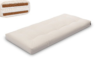 Matrace 90x200 přírodní s vlnou, latexem a 2x kokosem - Futon Pascall Comfort Wool Hard Ecru