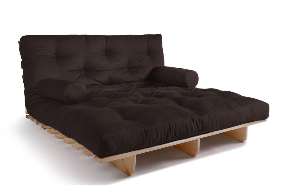 Rozkládací pohovka 140x200 - Slim Comfort Classic - Pascall Futon Brown